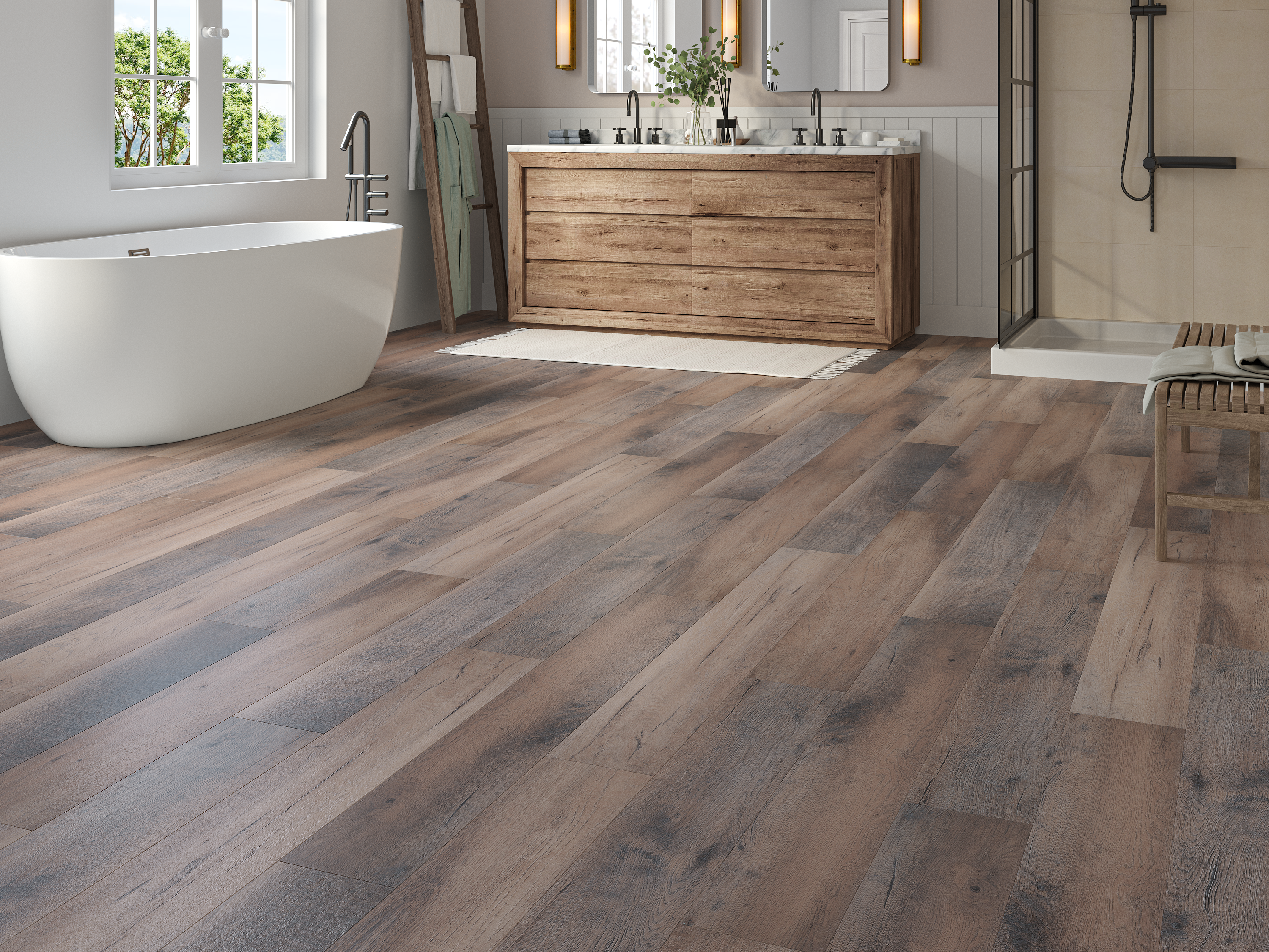 Luxury Vinyl Tile Flooring Regency Chatham Oak 6.5mm Straight Plank SPC Rigid Core