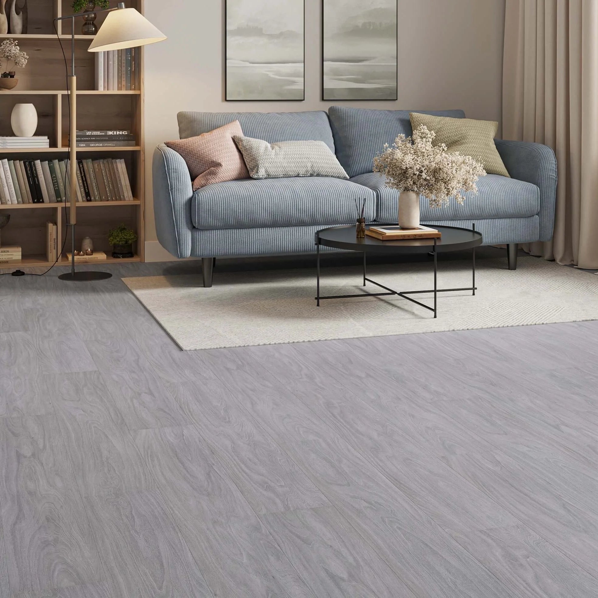 Storm Grey Oak Luxury 8mm AC5 Waterproof Laminate Flooring-1